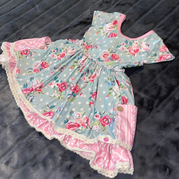 18/24 M Cheeky Plum Like New Twirl Dress w/Pockets - Picture 6 of 14